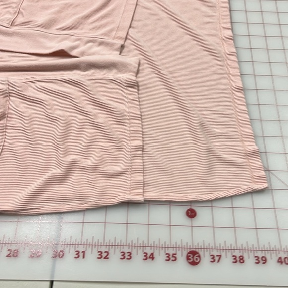 DKNY NWOT Open Front Ribbed Knit Long SLV Blush Pink 2 Pocket Cardigan Duster S - Picture 16 of 16